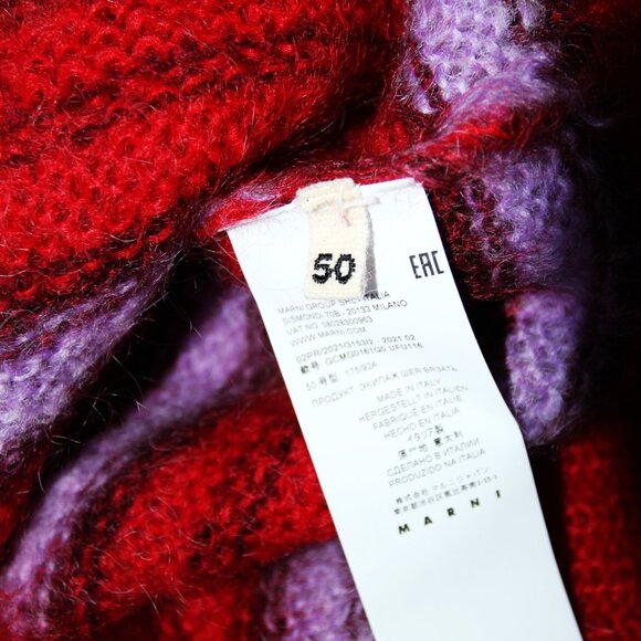 BNWT AW21 MARNI STRIPED FUZZY-WUZZY MOHAIR SWEATER 50 - Picture 10 of 12